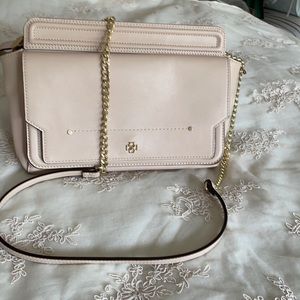 Ann Taylor leather beige bag